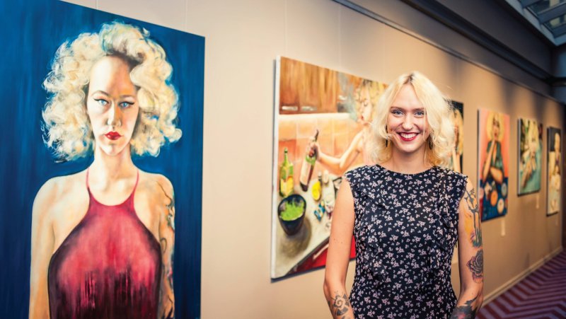 Открыта персональная выставка художницы Юстине Сейле